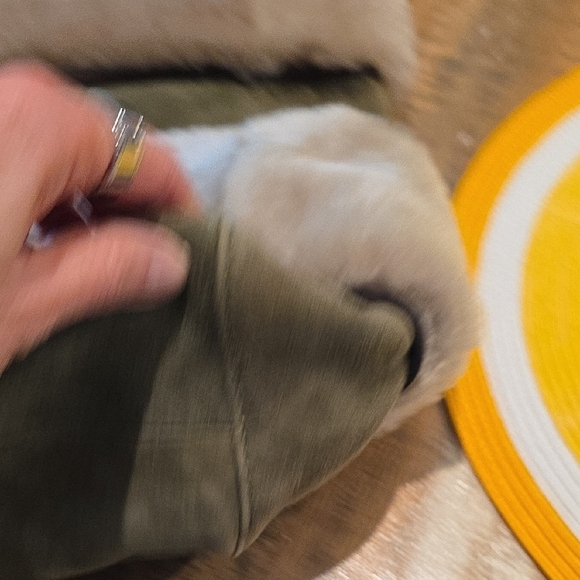 Anthropologie Olive and Tan Fur Tote - Picture 4 of 9